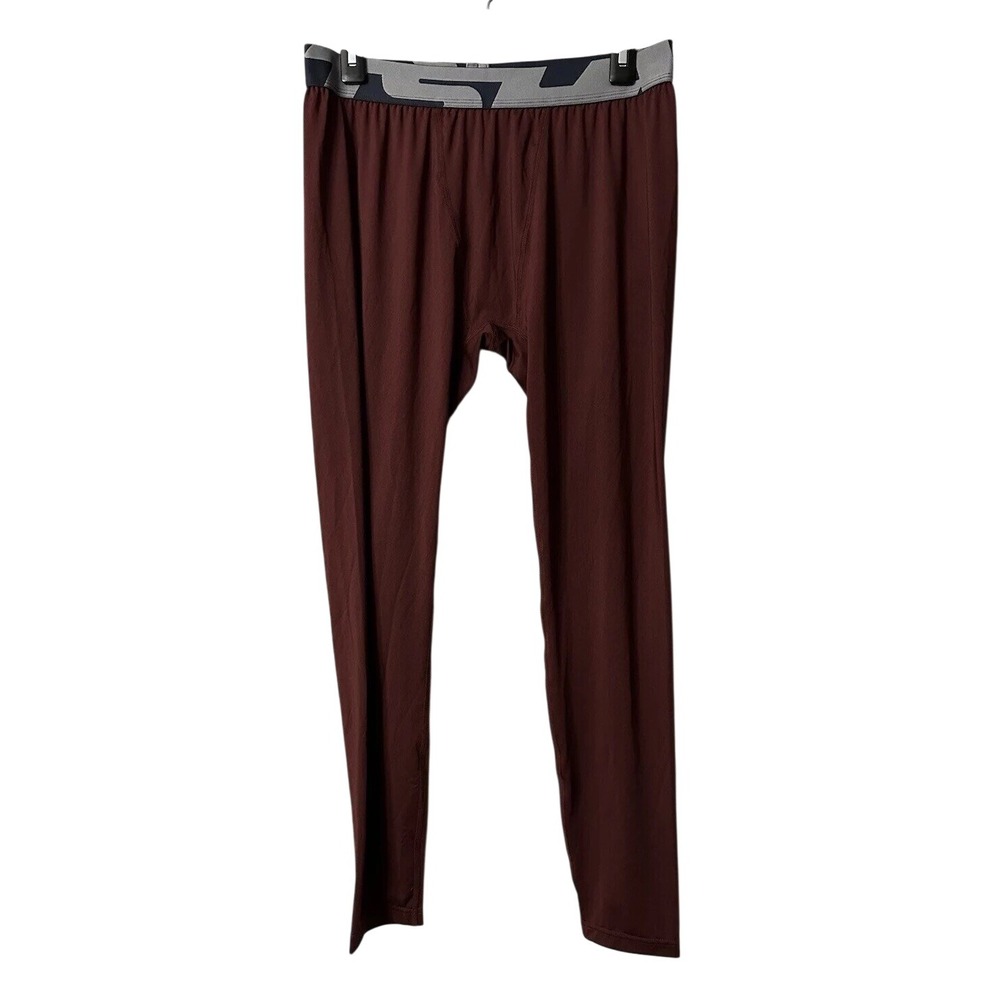 NWT TSLA‎  Mens Training Tights Active Wear Burgundy Size XL